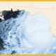 Hurricane Milton hitting Florida graphic